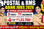 Postal & RMS Cooperative Bank Jobs 2026 12thDegree Pass Apply Now