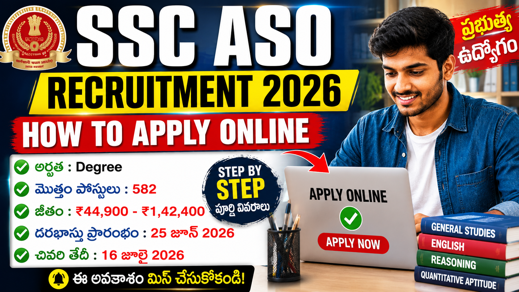 SSC ASO Recruitment 2026