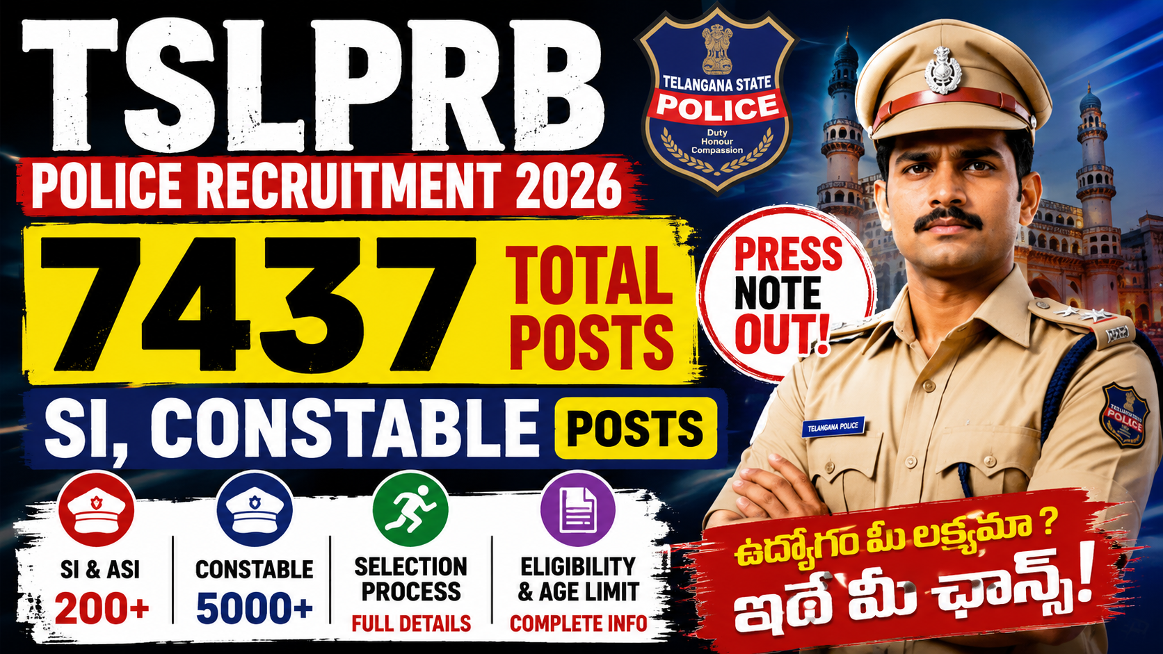 TSLPRB Police Recruitment 2026